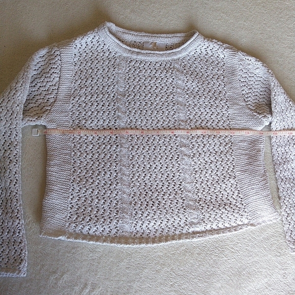 Pioppa Girls Size 8 Sparkle Knit Pullover Sweater in Cream - Picture 6 of 8